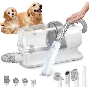 Vacuum,   Vacuum Kit 2.3L Suction 99%  with 5 Tools for   for Shedding , Low Noise (Grey & White)