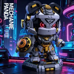 1623pcs 3D Animal Interact Panda,Smart brick sets,Safe Kit,Durable Toys,Building Block Tiles High Pet Set Stacking,Brick Beast Puzzle,Bear,Creative DIY Model Desktop Decor,Cute,Holiday Christmas Gift,Transformable Collectables Mechanical Armor robot skull