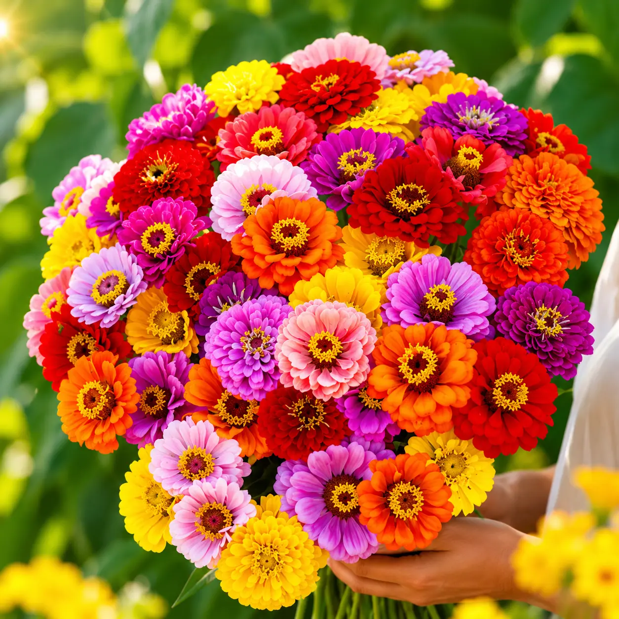 California Giant Zinnia Seeds – Open-Pollinated Heirloom, Large Colorful, Low Maintenance Flowers for Pollinator Gardens, Open-Pollinated Heirloom Flowers
