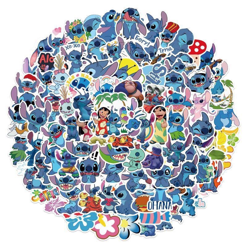 Disney Stitch Stickers 100pcs Featuring Various Adorable Stitch Designs Perfect for Scrapbooking and Decorations