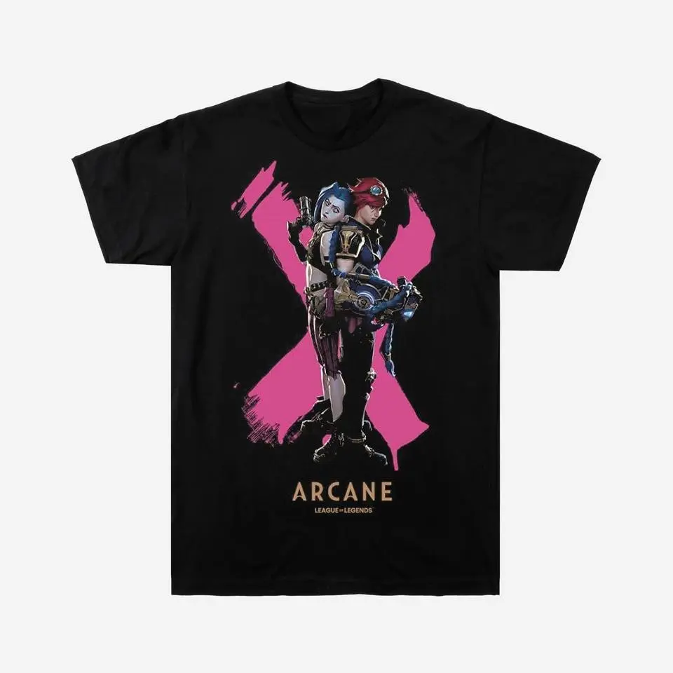 Jinx Arcane Vintage Graphic T-Shirt, League of Legends Champion Tee, Zaun Fan Shirt, Retro Gaming Gift T072401
