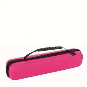 1pc Durable EVA Travel Case for Hair Straightener & Curling Styler - Drop-Proof Protection, Compact Design with Interior Compartments for Cables & Accessories, Available in Black & Pink, Portable Beauty Tool | Secure Storage Straightener Holder