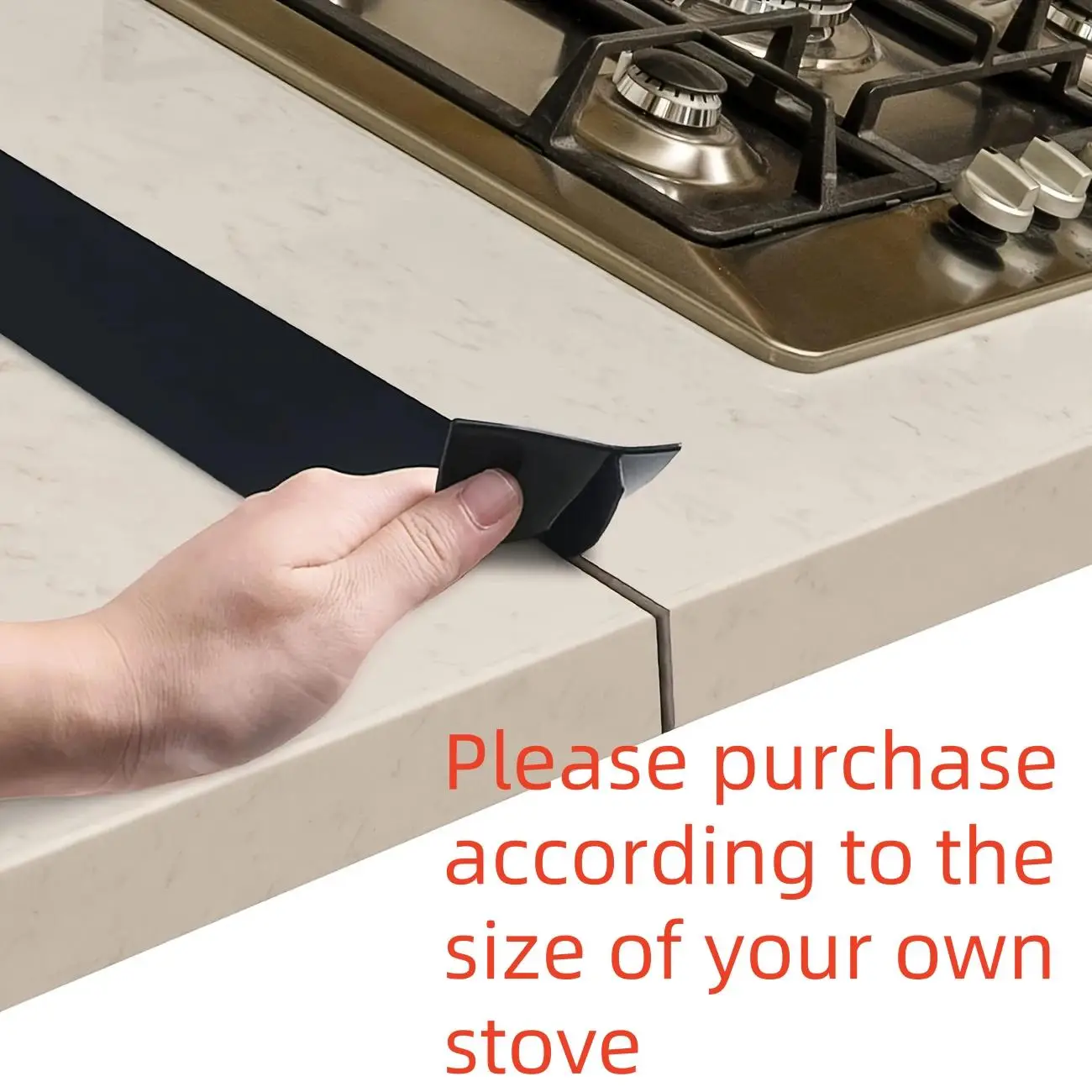 1pc Silicone High-temperature Resistant Kitchen Gap Strip, Oil And Dirt Resistant, Gas Stove Gap Soft Sealing Strip