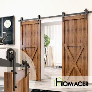 HOMACER stylish simple luxury design thickened moisture-proof anti-corrosion wear-resistant high temperature resistant anti-collision sound insulation solid stable single track one-way 1 door 2 door hardware kit 4feet to 20 feet