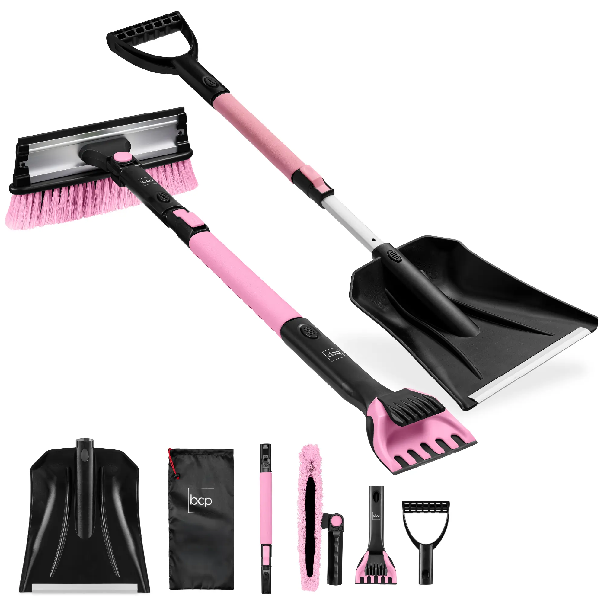 Best Choice Products 39 Extendable Snow Brush with Shovel, Squeegee & Ice Scraper with Storage Bag" Best Choice Products 39 Extendable Snow Brush with Shovel, Squeegee & Ice Scraper with Storage Bag"