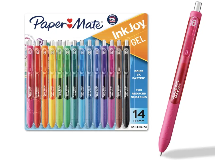 Paper Mate InkJoy Gel Pens, Assorted, Medium Point (0.7mm), 10 Count - Smooth Writing, Back to School, Teacher Supplies, Journaling, Note-Taking, Doodling