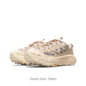 Pink color, comfortable and versatile, low-top, off-road running shoes, for both men and women.