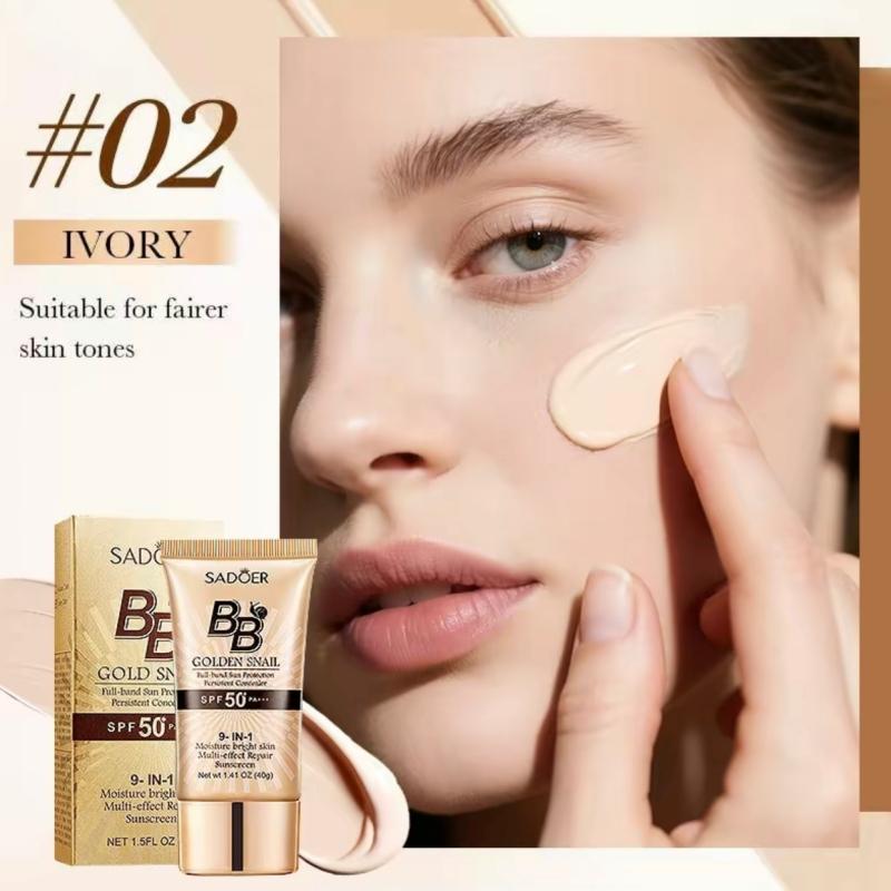 High-coverage waterproof snail BB cream - matte finish, long-lasting moisturizing and oil control, creates a natural makeup look, refreshing and non-greasy, perfect for makeup beginners, a great gift for Mother's Day, Christmas, and Valentine's Day.
