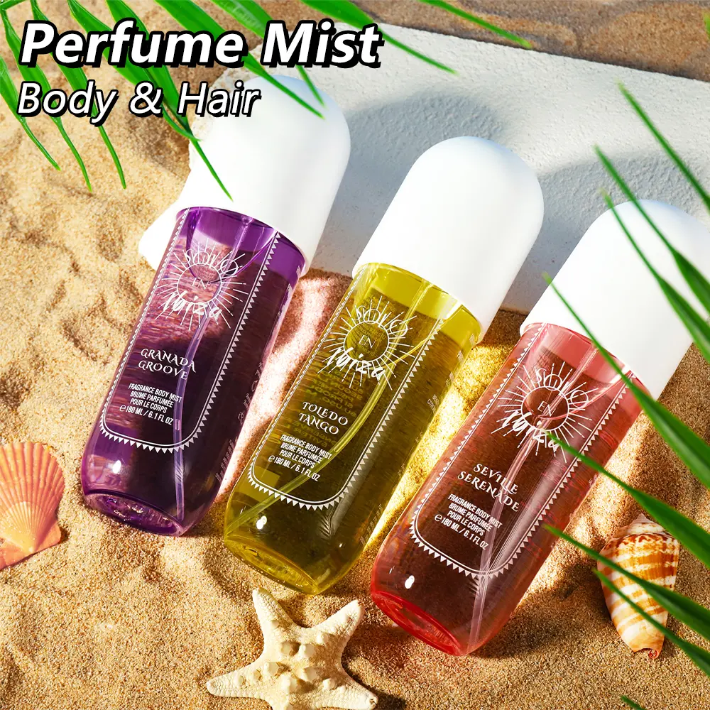SOLO EN IBIZA 6.1 fl.oz  Body & Hair Fragrance Mist For Men & Women, Long-Lasting Perfume Spray, 3 Different Flavor,Perfect For Dating, Daily Life, Parties, Gift Giving