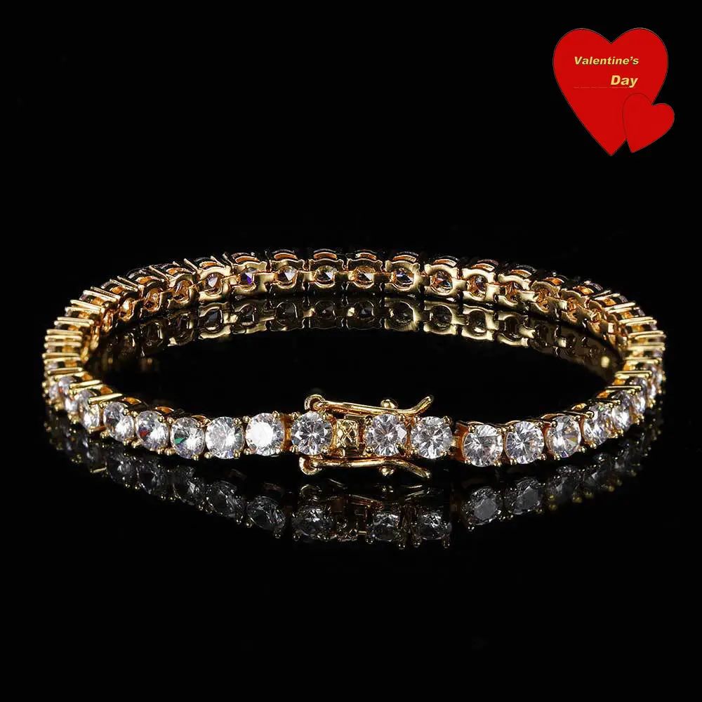 UJ Unisex Synthetic Coloured Gemstone Tennis Bracelet - Exquisite Trendy, 3-6mm Multi-Size, Glamour Elegant Fashion Jewelry, Classic Artificial Gemstone Bracelets & Anklets Accessory