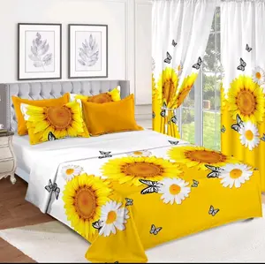 BEAUTIFUL 8 PCS BEDDING SHEET SET BEAUTIFUL FLOWER SET