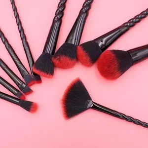 Gothic Black Unicorn Ombré Makeup Brush Set
