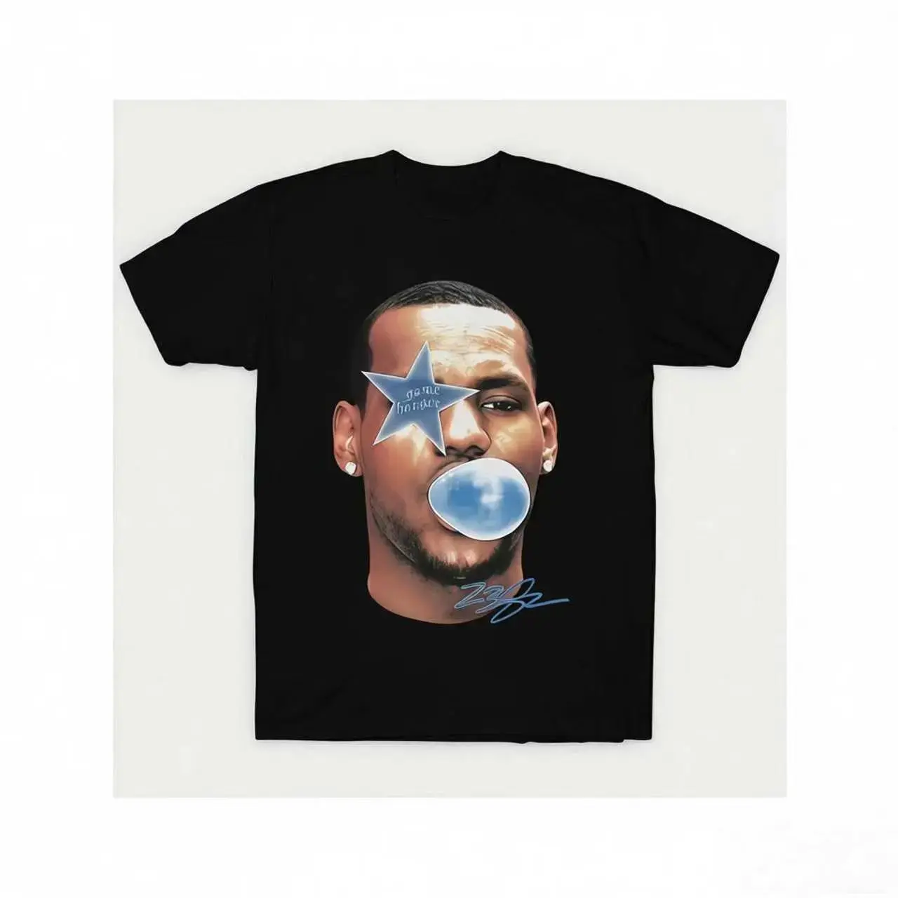 Lebrons James Allstars Bron Vintage-Inspired T-Shirt |  Cotton, Round Neck, Short Sleeve | Unique Basketball Star Design with "BUBBLE" Text | Men's Casual & Retro Style | Hand Wash or Dry Clean.......