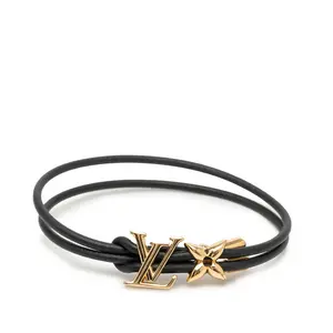 Pre-owned Louis Vuitton Other Small Leather Goods LV Bloom Monogram Leather Bracelet
