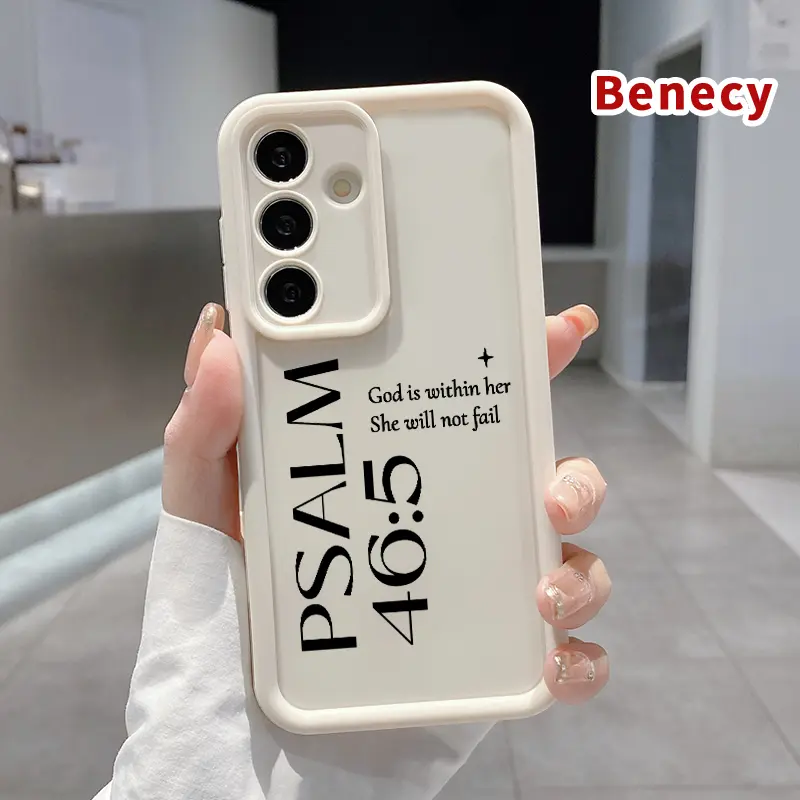 TPU Phone Case Compatible with Galaxy S23 Ultra S24 Plus S25 S22+ Divine Female Assurance Pattern Pocket-Friendly Shockproof Silicone Protective Soft Smartphone Casing