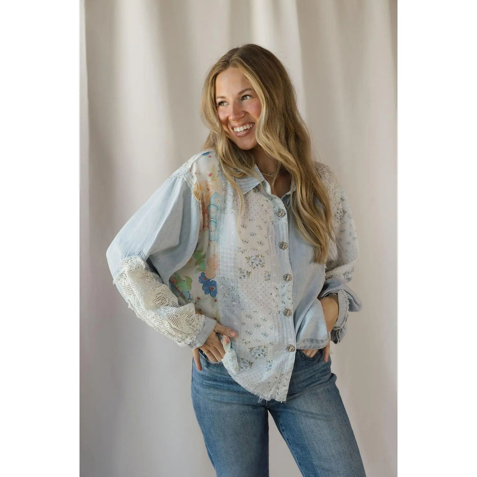 Gina Patchwork Denim Jacket