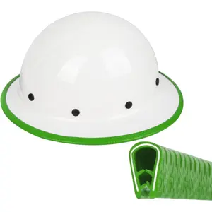 Viral Full Brim Hard Hat Edge Guard 36.6" Protective Trim Strip | Heavy-Duty Helmet Protection | High-Vis Jobsite Safety Accessory