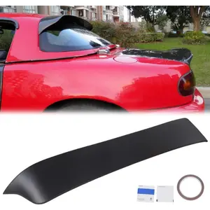 Rear Window Roof Spoiler Compatible with 1990-1997 Mazda Miata MX5 Hardtop JDM Style - Unpainted Black Spoiler Wing Winglet Visor Wing Car Accessories Replacement