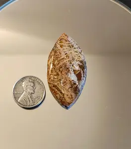 Polished 46x24mm 39ct Handcrafted Jasper Cabochon - A Cooper Stonecrafts Original Piece