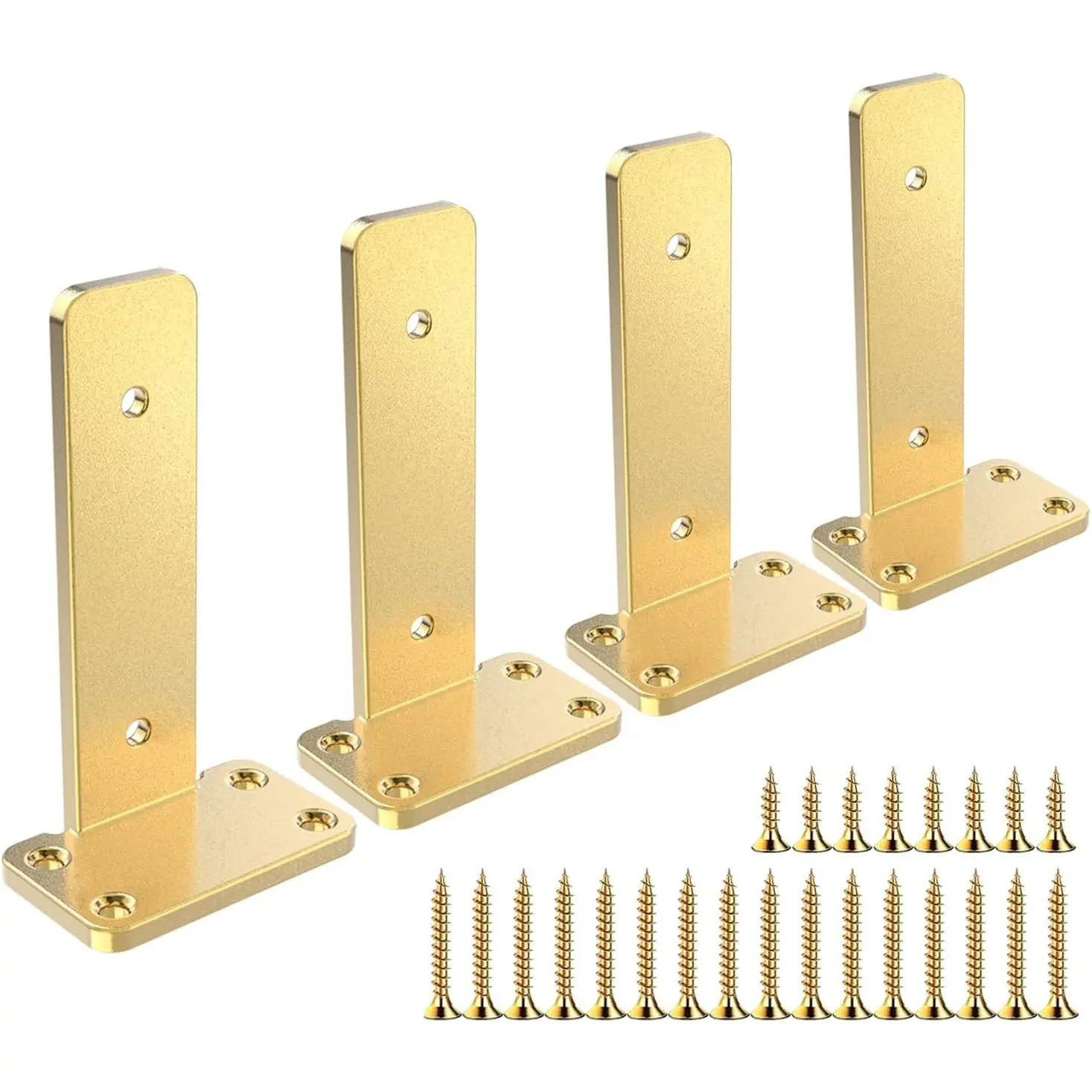 Floating Shelf Brackets Upgraded, 8 inch,  Heavy Duty Iron Shelf Brackets, Industrial Modern Floating Shelf Support for Wall Mount Shelves,Wide Brackets ,4 Pack, Support DIY(5mm Thickening Type).