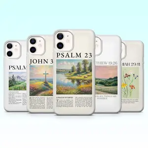 Bible Verse Phone Case Jesus Christian God for iPhone 17 Pro, 16, 15, Faith Inspirational Phone Case, Protective Tough Case, Gift for Christians