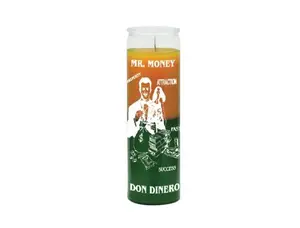 Don Dinero Mr Money 7 Day Scented Candle for Abundance & Wealth Rituals 2 3/8 x 8 Inches 120 Hours Burn Time 100% Paraffin Wax - Decor