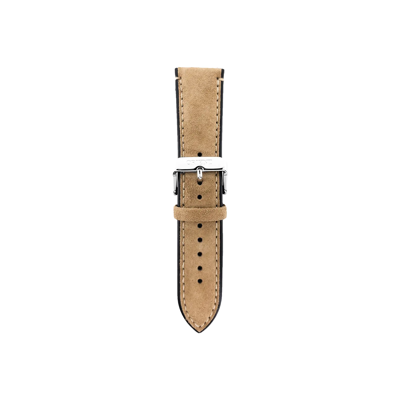 Orient Replacement Watch Strap for Bambino Version 4, Tan Suede with Leather Lining and Buckle Clasp, 22mm, Replacement Strap, Fashionable Watch Accessories, Neutral Strap