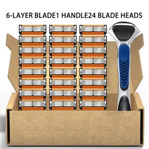 Men's manual shaver kit, blade material is safe and rust proof, easy to use and replace, high-quality material can be washed with water as a whole, classic men's shaving tool