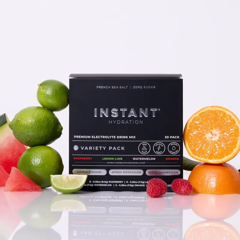 Premium Electrolyte Variety Pack - 30 packets - sugar free - watermelon - lemon lime - raspberry - orange