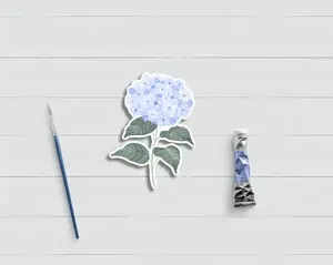 Blue Hydrangea Bloom Sticker