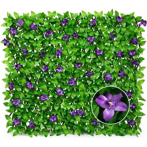 Expandable fence privacy screen for balcony patio outdoor 1pc faux ivy fencing panel for backdrop garden backyard home decorations