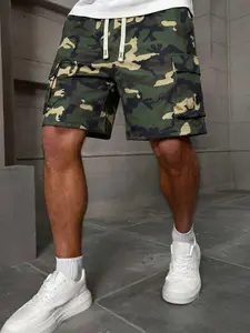 Men's Casual Loose Fit Pocket Streetwear Cargo Shorts, Gothic Style, Dopa Color, Camouflage, Outdoor Functional, Sporty Shorts, Gift for Husband and Boyfriend