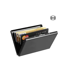 2x Metal Wallet Stainless Steel Credit Card Holder RFID Enclosed Protective Case