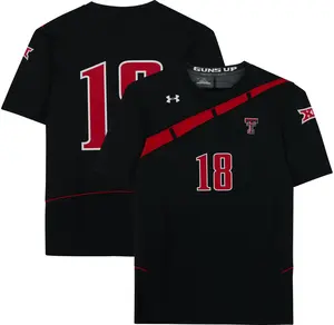 Texas Tech Red Raiders Team-Issued #18 Black Jersey from the Athletics Program - Size L