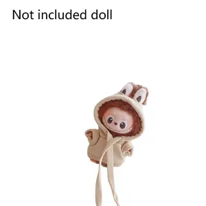 Hooded Sweatshirt Set for Bubu Dolls, 10cm Hoodie, No Doll Included, Perfect Fit for Bubu Doll Accessories,Perfect romantic gifts for doll lovers&collectors,Not includeed doll, Doll Clothing Set