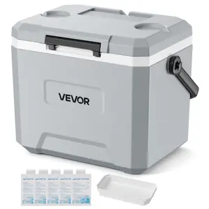 【SummerFinds】VEVOR 17QT Hard Cooler, Leak-Resistant Heat Insulating Coolbox with 48-Hour Cooling, Heavy-Duty Handle, Ultra-Light Insulated Chest for Camping, Fishing, Concerts, Food & Beverage Storage