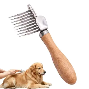 Dog Dematting Brush & Rake | Pet Grooming Detangler Comb for Matted Fur & Undercoat Removal | Ideal for Doodles, Poodles, Goldendoodles, Cats & All Pets