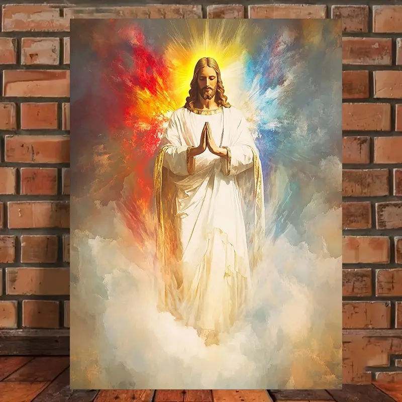 1 piece 2D Falt- Halloween decoration - decorative painting - artwork depicting the glory of the resurrection of Jesus Christ - poster - Halloween - decorations  - living room bedroom wall decoration, wall decoration - Halloween.