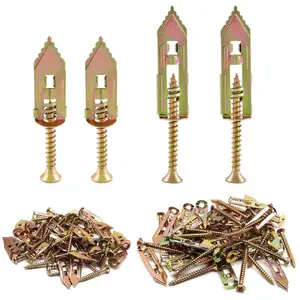 Springtok 40/200 Pcs Drywall Self Drilling Anchors & Screws - Upgraded Self Drilling Gypsum Board Construction for Heavy Duty Projects,galvanized, fasteners,bolts Sturdy Bracket Adjustable Bracket
