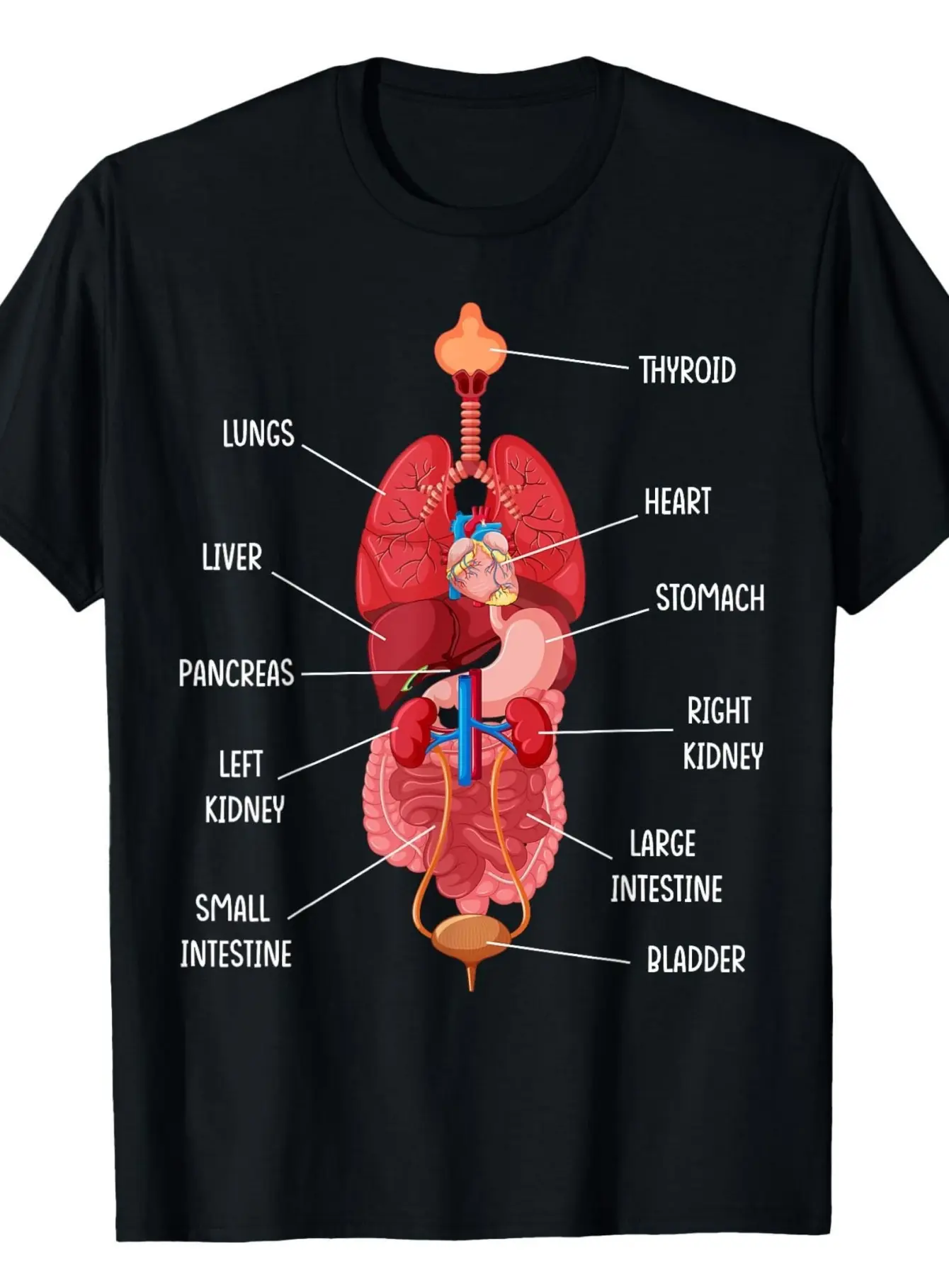 Men's  Anatomy T-Shirt with Lungs  Heart Graphic - unisex soft cotton short sleeve t shirt, vintage graphic casual tee for men women teens, perfect birthday holiday gift for camping travel gym daily street  wear