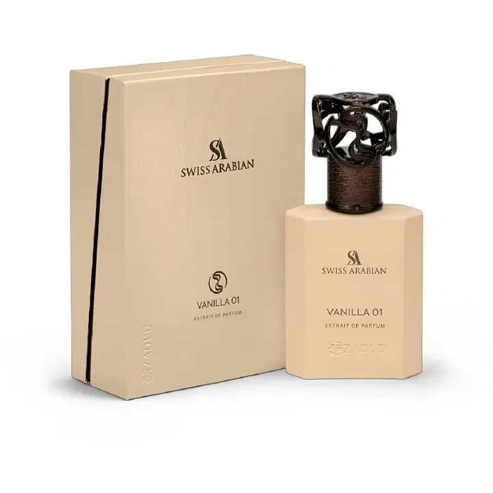 Swiss Arabian Vanilla 01 Unisex Eau de Parfum - 1.7 fl oz Cruelty-Free Youth-Focused Bottle, Rich Vanilla Coconut Jasmine Gourmand Liquid Unisex Fragrance for Evening Wear (No Animal Testing), Vanilla Scents
