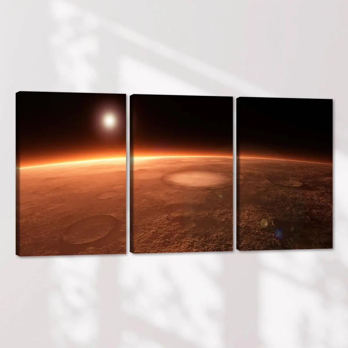Outer Space Themed Wall Art, 3 Counts/set Wooden Framed Canvas Painting, Fantasy Outer Space Poster, Exquisite Universe Planet Decoration, Ornaments