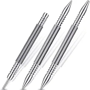 3 count Dual   Setter and Hinge Pin Punch Set, 1/32" (1) 1/16" (2), 3/32" (3) 1/8" (4), Hammerless Spring  Punch Door Hinge Pin Remover Tool 5000 PSI Striking Force