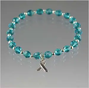 Ovarian Cancer Awareness Crystal Bracelet