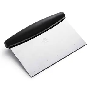 Good Grips Stainless Steel Scraper & Chopper,Silver/Black Bakeware Utensils