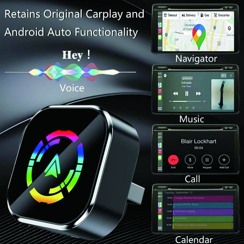 2026 Wireless CarPlay Adapter, Universal Compatibility Adapter, For iPhone And Android Users, Quick Connection With No Del car play