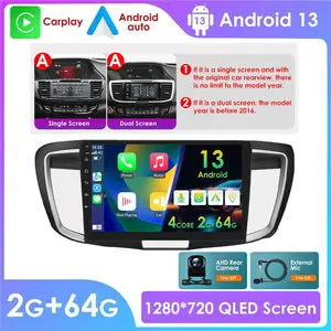 Hizpo Android 14 Autoradio GPS Navigation System - Car Video Players, CarPlay Car Screen, WIFI Multimedia Player for Honda Accord 9 2.4L (13-17)