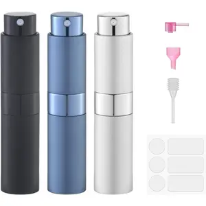 Perfume Atomizer Travel Bottle Refillable Portable Cologne Sprayer for Men Mini Empty Refillable Spray 8ml Small Size Blue