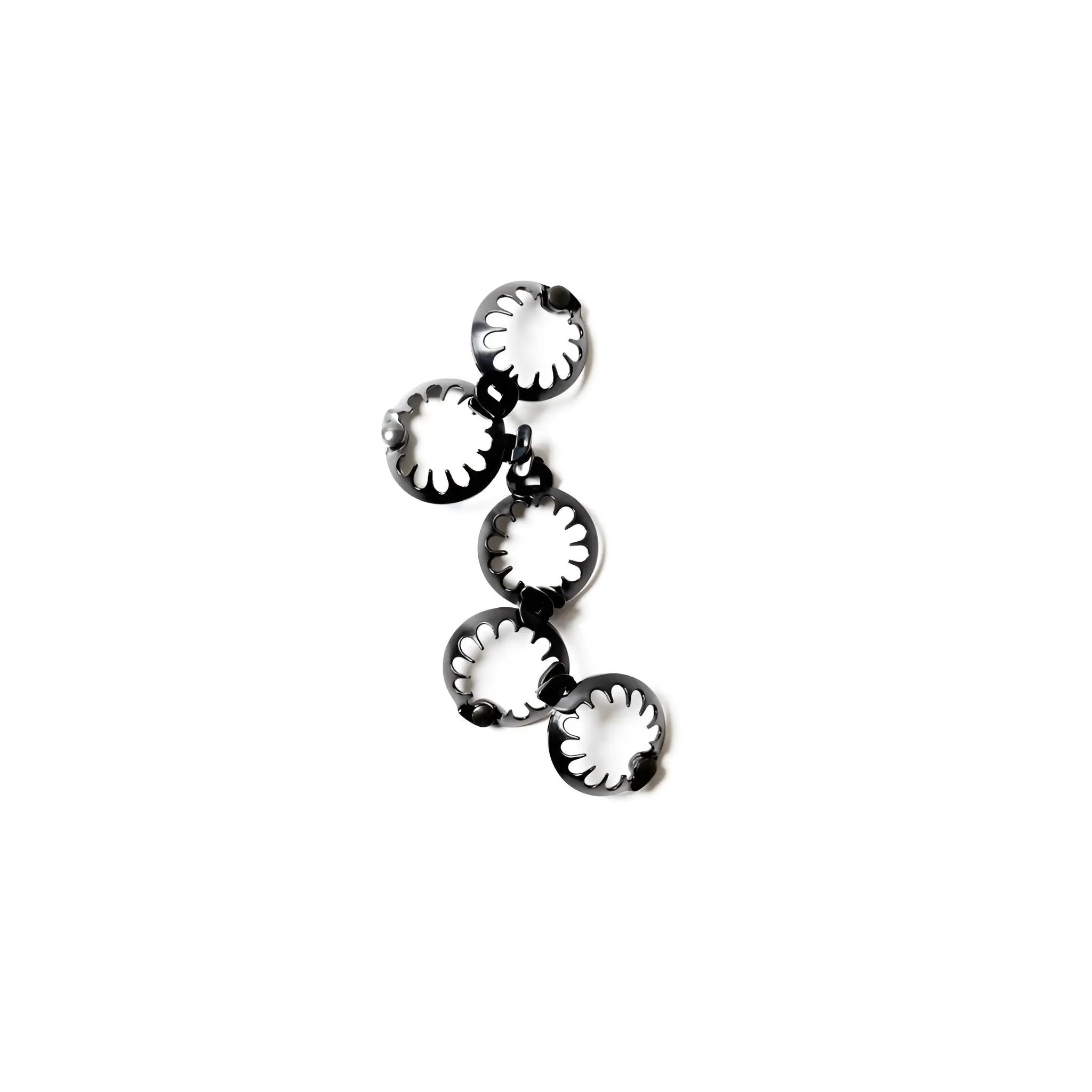 TEENY Hair Clamp (Black or Clear) - Small, Lightweight, Damage-Free Styling Tool (5-Pack) Ponytails Hair Claws