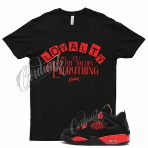 Black LOYALTY T Shirt for   4 Red Thunder Gym Varsity Iconic 1 14, Soft Feel, Classic Look, Fun Graphics, Simple Style